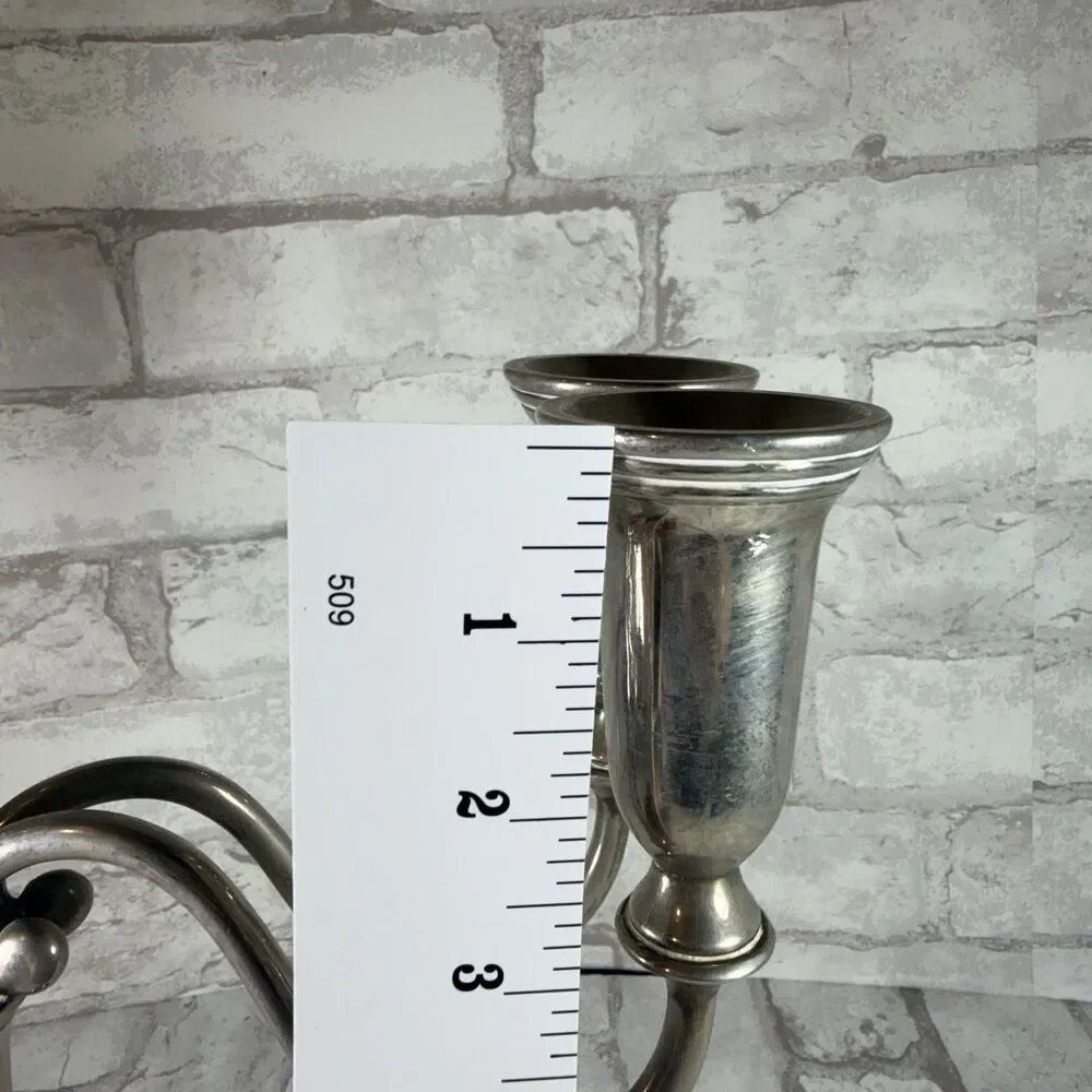 Godinger Candelabra Silver Plated Baroque Ornate 4 Arms 5 Candle Holder VTG 12